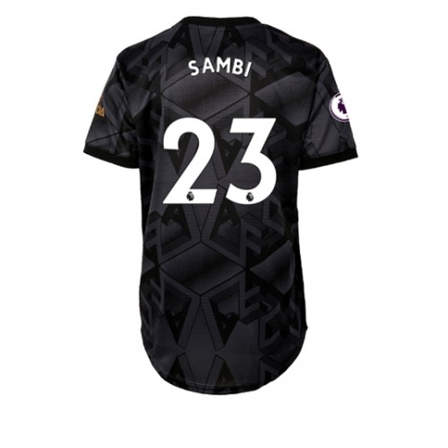 Arsenal Albert Sambi Lokonga #23 Bortedrakt Kvinner 2022-23 Kortermet Arsenal Albert Sambi Lokonga #23 Bortedrakt Kvinner 2022-23 Kortermet